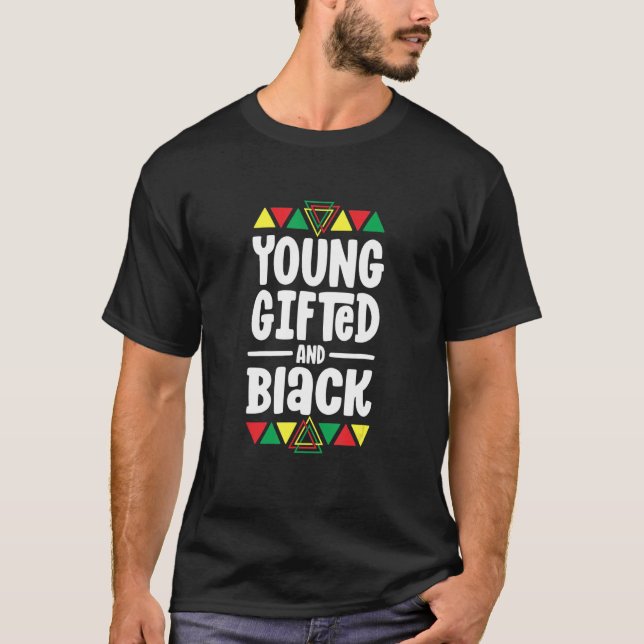 T-shirt Young Gifted And Black History Shirts For Kids Boy (Devant)