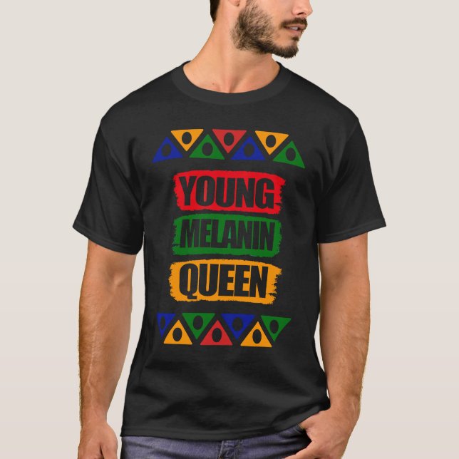 T-shirt Young Melanin Queen (Devant)