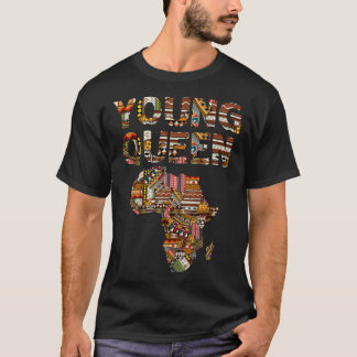 T-shirt Young Queen Black History African American Kente G