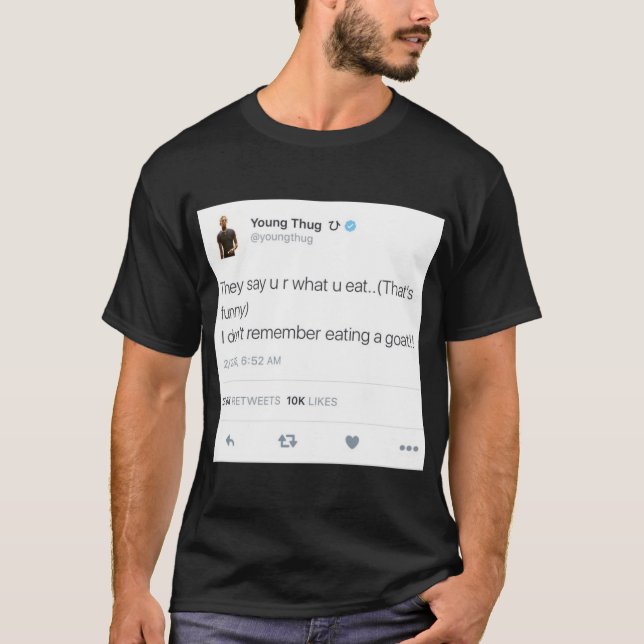 T-shirt Younghug GOATweet girl retro family friend (Devant)
