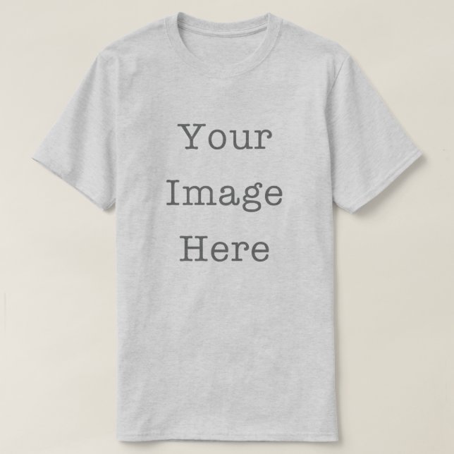 T-shirt Your Image Here Customizable Personalized Ash (Design devant)
