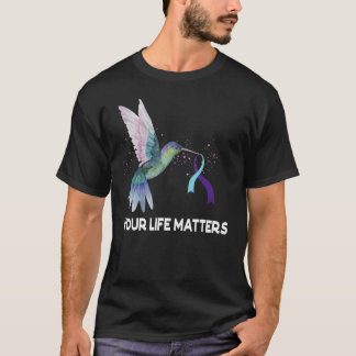 T-shirt Your Life Matters Ribbon N Suicide Awareness Menta