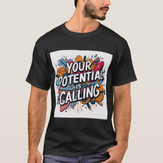 T-shirt Your Potential Is Calling – Motivational Colorful 