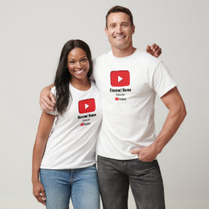 T-shirt Youtube Nom de canal personnalisé