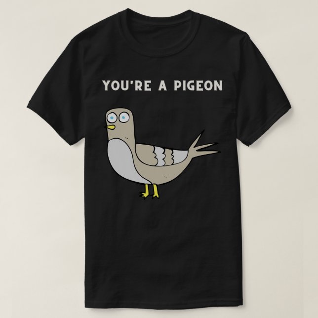 T-shirt Youx27re a Pigeon Hockey argot design (Design devant)
