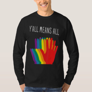T-shirt Yu2019all Signifie Tous Coeurs Arc-En-Ciel Drapeau
