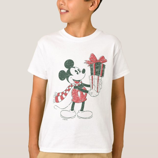 T-shirt Yuletide Joy | Joyeux Noël Mickey (Devant)