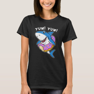 T-shirt Yum Yum Donut Requin Doughnut Poisson