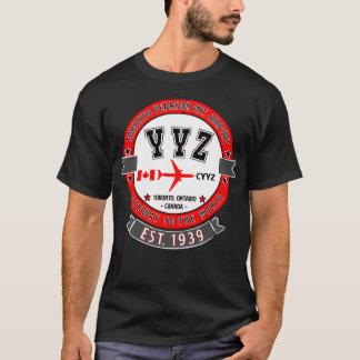 T-shirt YYZ Toronto Pearson Aéroport Canada Design Vintage