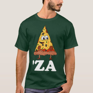 T-shirt Za Pizza Slang 'Za - Drôle tranche de pizza Abbrev