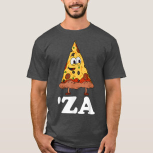 T-shirt Za Pizza Slang 'Za - Drôle tranche de pizza Abbrev