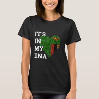 T-shirt Zambia It's In My DNA Heart Zambian Pride Zambian