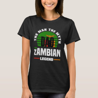 T-shirt Zambian Zambia Zambian Flag Fathers Day