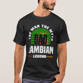 T-shirt Zambian Zambia Zambian Flag Fathers Day