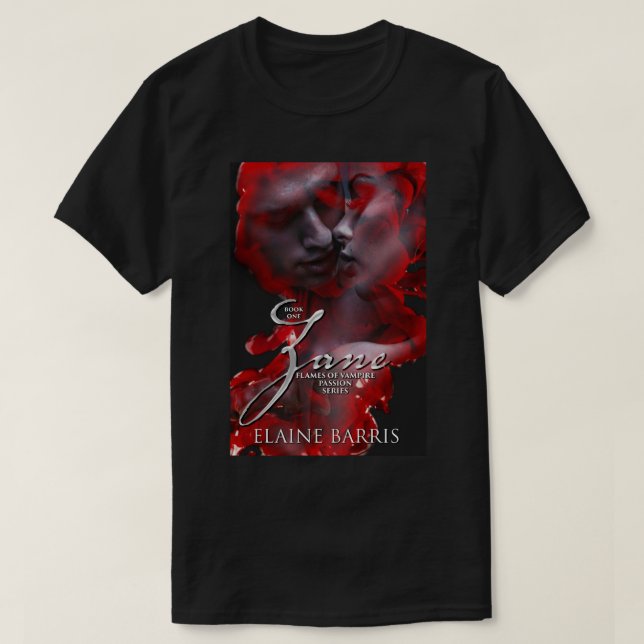 T-shirt Zane, flammes des séries de passion de vampire, (Design devant)
