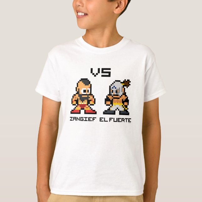 T-shirt Zangief 8 bits VS El Fuerte (Devant)