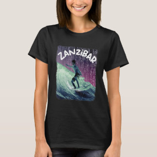 T-shirt Zanzibar Nerd Surfing Beach Palm trees Vacation