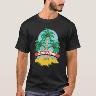 T-shirt Zanzibar Palm Beach Surfing Souvenir Beach Vacatio
