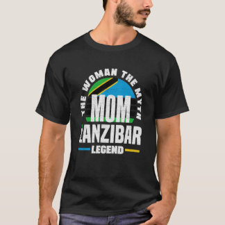 T-shirt Zanzibar Zanzibari Zanzibar Drapeau Fête des mères