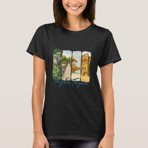 T-shirt Zanzir Tanzanie Voyage Voyage Coup de pinceau Souv