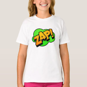 T-shirt Zap de police de bande dessinée