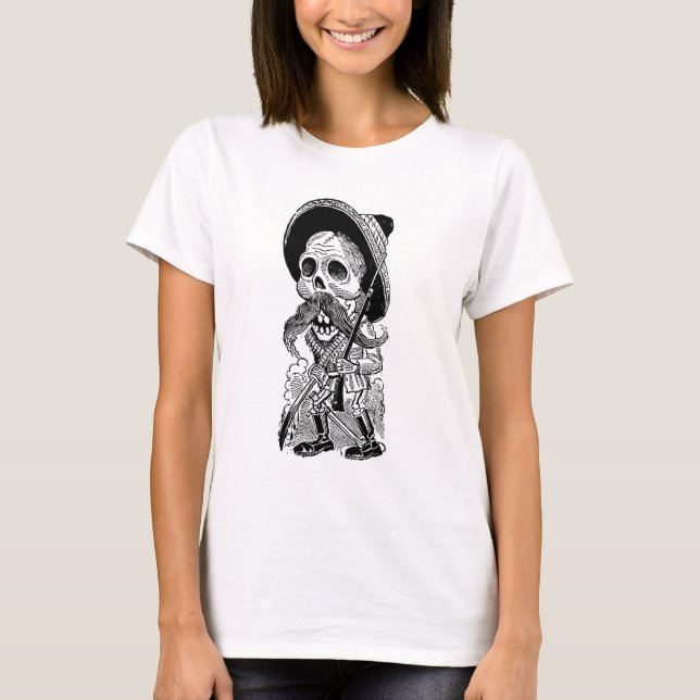 T-shirt Zapatista Calavera. c. 1900's tôt. Le Mexique (Devant)