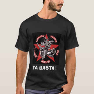 T-shirt zapatista, YA BASTA ! - Customisé