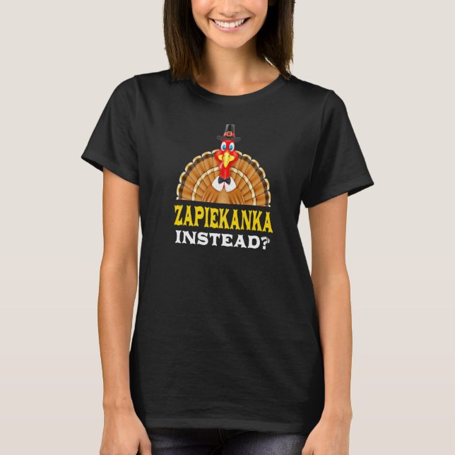 T-shirt Zapiekanka Au Lieu Thanksgiving Polonais Pizza Noi (Devant)