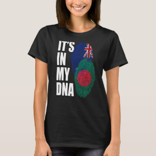 T-shirt Zealander Et Bangladesh Mélangent L'ADN Flag Patri