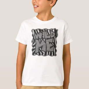 T-shirt Zebra Black and Light Grey Wild Me