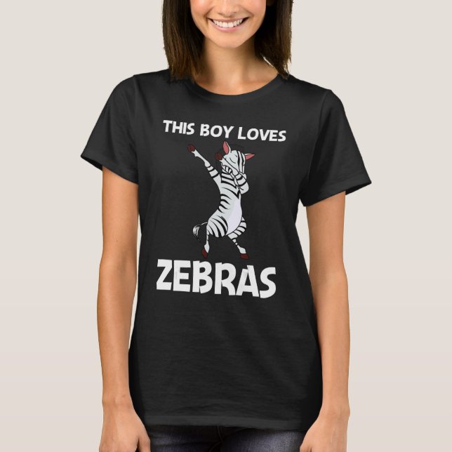 T-shirt Zebra For Boys Kids African Zoo Animal   (Devant)