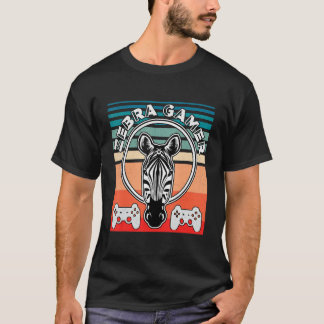 T-shirt Zebra Gamer Can't Hear You I'm Gaming Zebra Gamer 