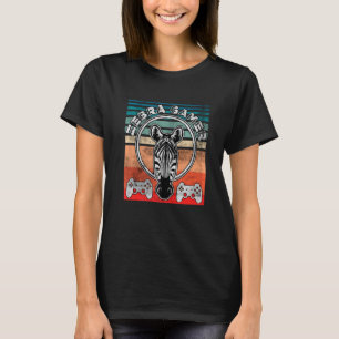T-shirt Zebra Gamer ne peut pas vous entendre Je suis en t