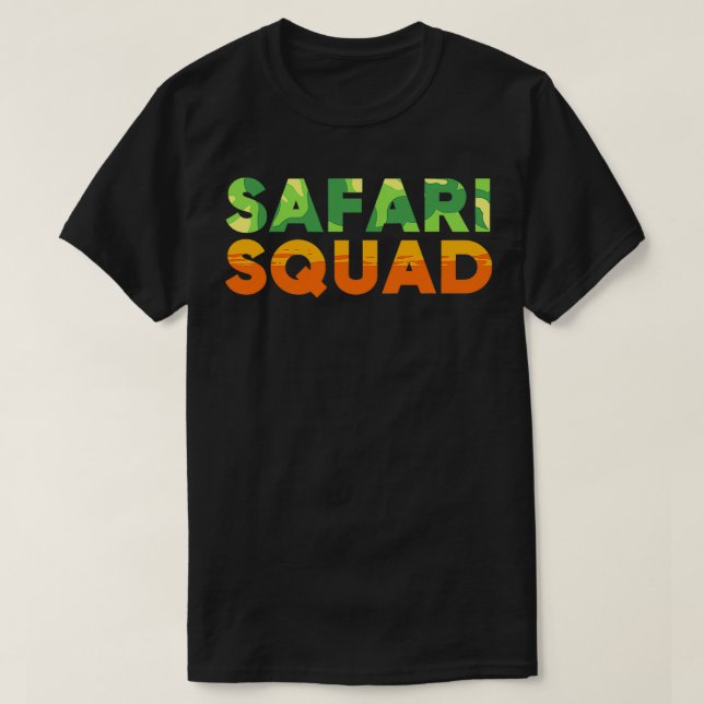 T-shirt Zebra Giraffe Cheetah Safari Squad (Design devant)