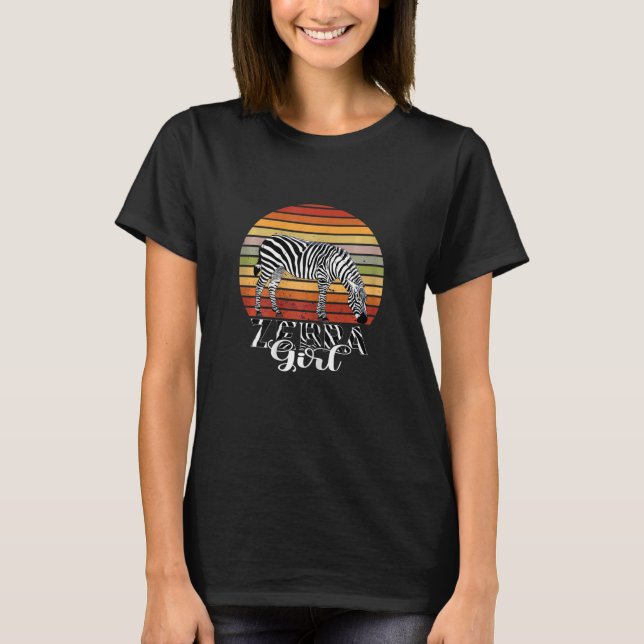 T-shirt Zebra Girl Amoureux des animaux faunique Zebra Hor (Devant)