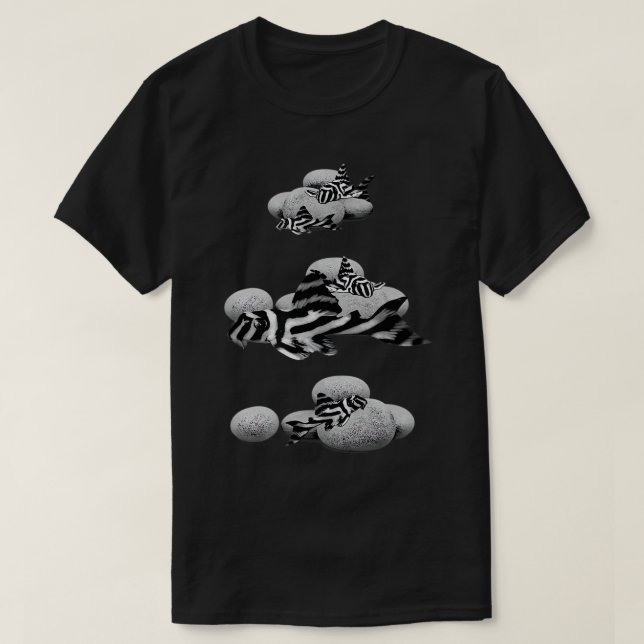 T-shirt Zebra Pleco Plecostomus Aquarium Exotique Poisson  (Design devant)
