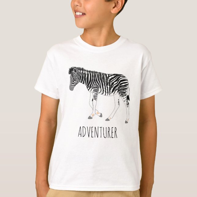 T-shirt Zebra pour aventurier (Devant)