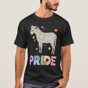 T-shirt Zebra Pride Rainbow Animal LGBTQIA Hommes Femmes F
