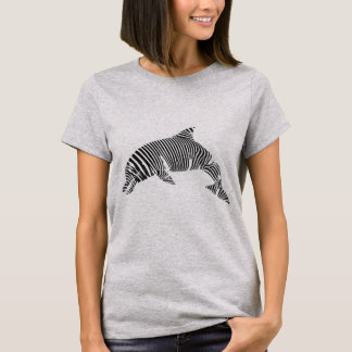 T-shirt Zebra Stripe Dolphin Tee