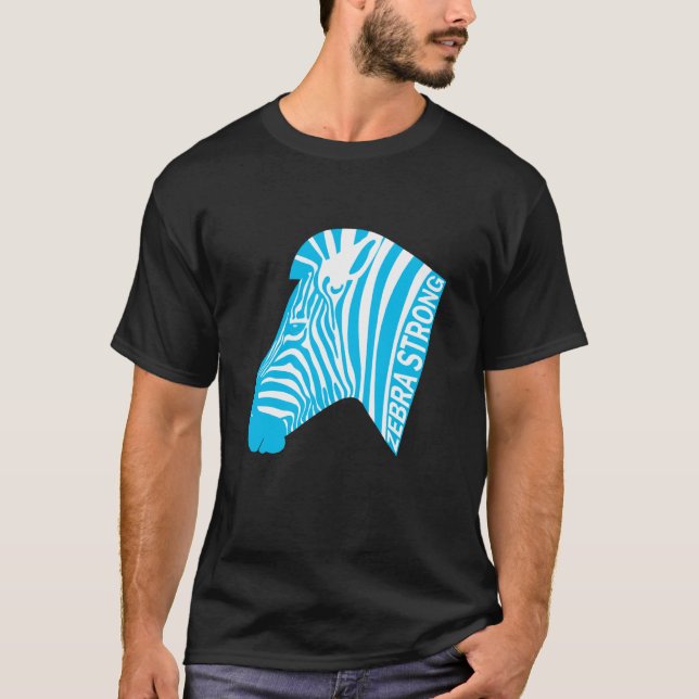 T-shirt Zebra Strong - Invisible Illness Visible Strength (Devant)
