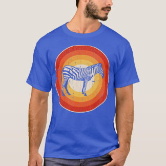 T-shirt Zebra Sunset Retro pour Hommes Femmes Garçons Fill