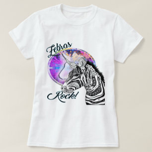 T-shirt Zebra Tribal style tatouage noir et blanc