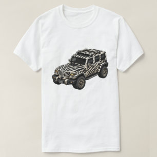 T-shirt Zebra White Adventure SUV — BV-JZW