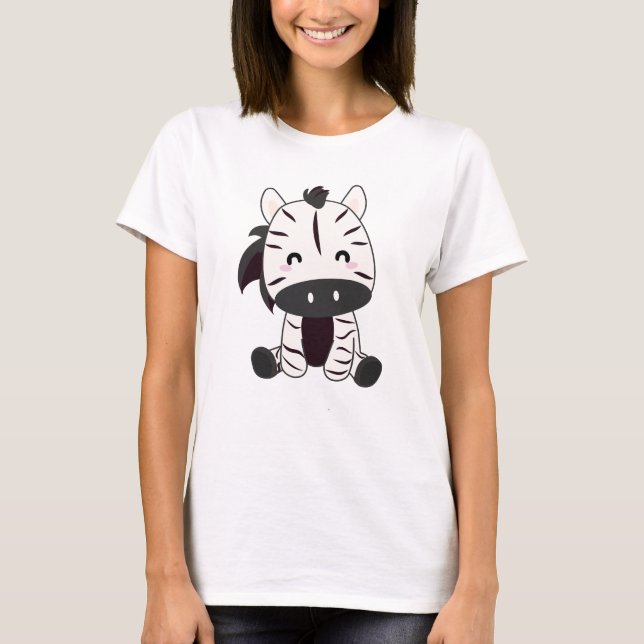 T-shirt Zebra Zebras Zoo Safari Animaux mignons (Devant)