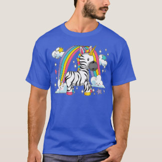 T-shirt Zebracorn Afrique Zoo Animal Rainbow Fairytale Uni