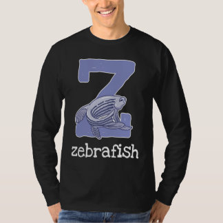 T-shirt Zebrafish Alphabet Letter Fish Kids