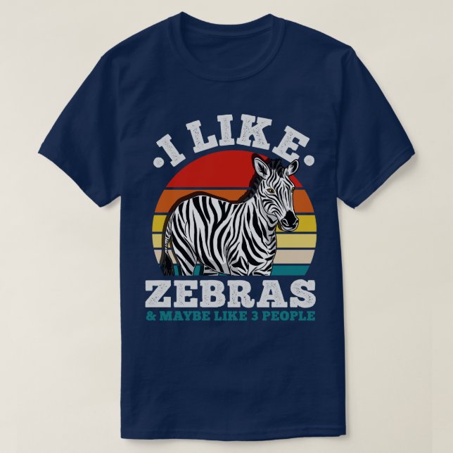 T-shirt Zebras Introvert Retro (Design devant)