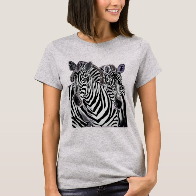 T-shirt Zebras - Peinture (Devant)