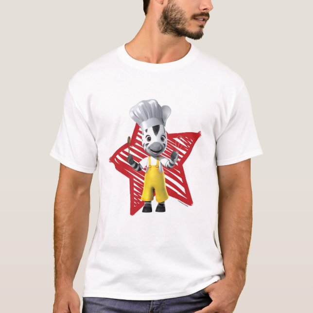 T-shirt Zèbre mignon de garçon de cuisine de ZOU (Devant)
