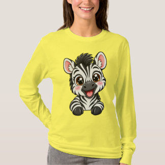 T-shirt Zèbre mignon en cache-cache